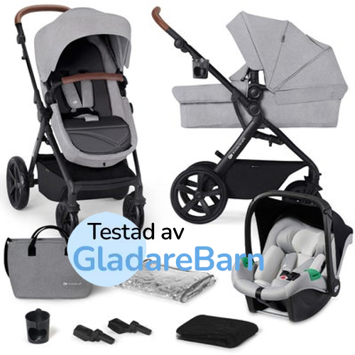 Kinderkraft Multifunctional A-TOUR 3in1 Kombivagn, Mink Pro Light Gray